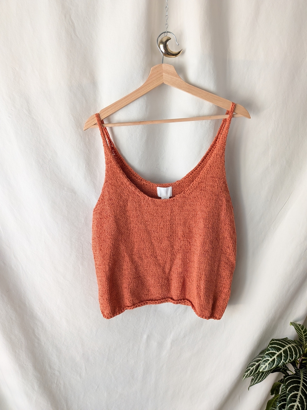 Rust Orange Knit Tank Top - Sleeveless Women's Top NWT